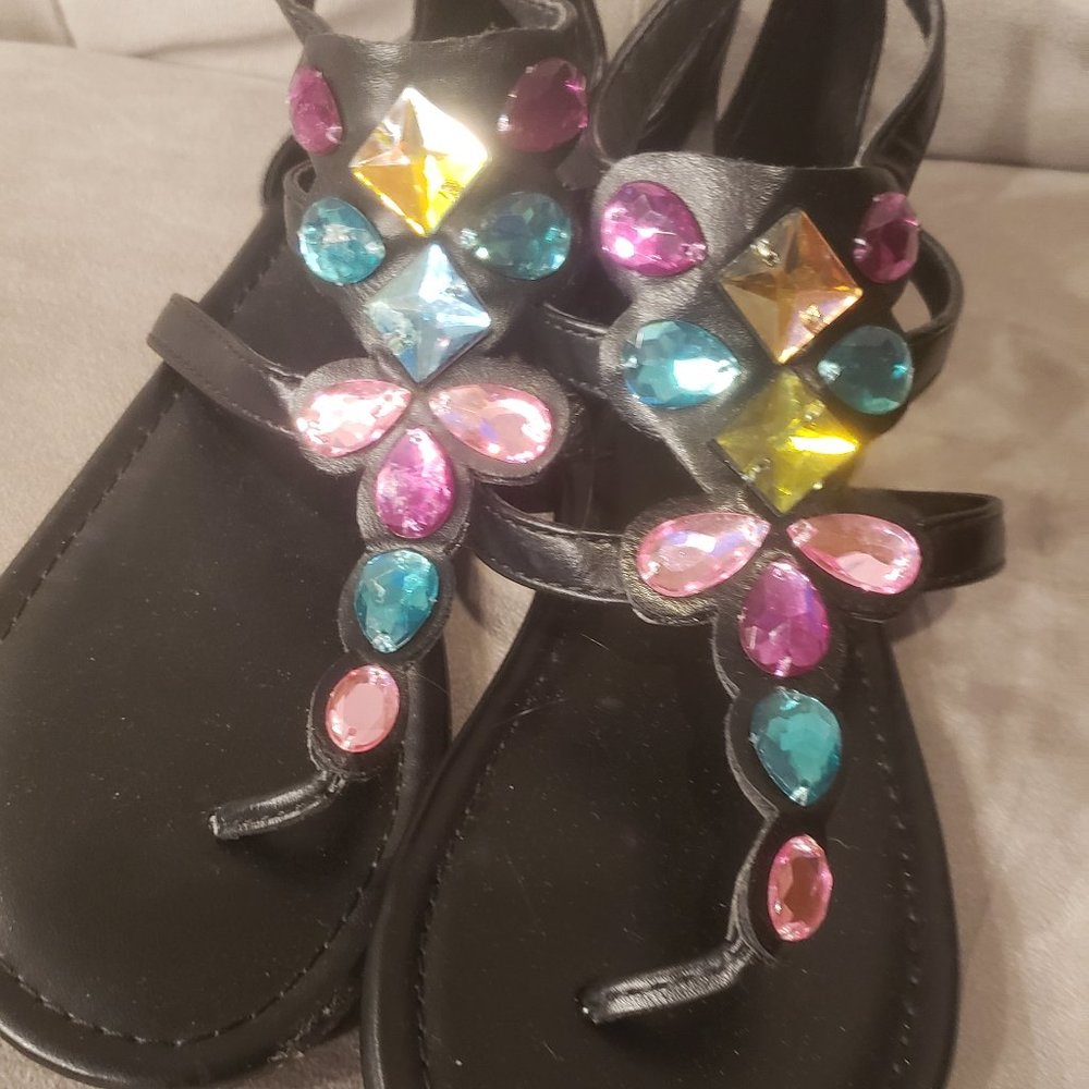 Art Class, Girls Sandals ,Size 3, Color Black